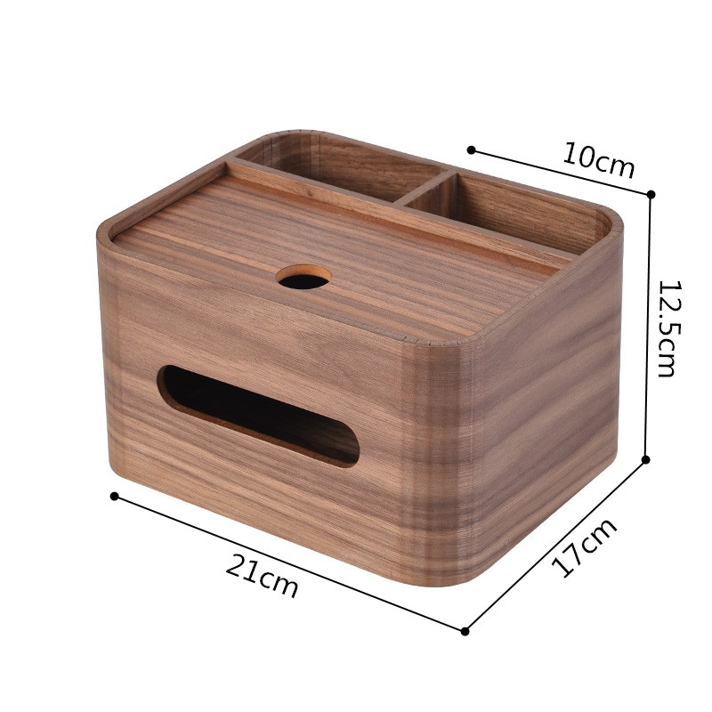 Desktop Organizer Multifunction Tissue Box with Pen Holder